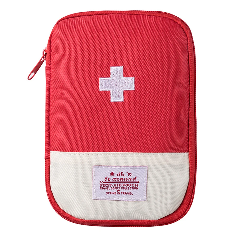 Bolsa de primeros auxilios Bolsa médica vacía para coche, hogar, viajes, camping al aire libre (rojo L)