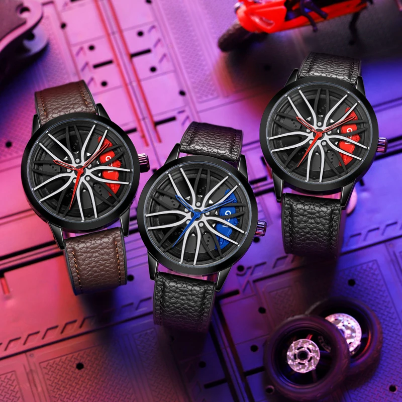 UTHAI Men's Watch Fashion Trend Creative Three Dimensional Hollow Wheel Watch Business Leisure Quartz Watch watches for Man