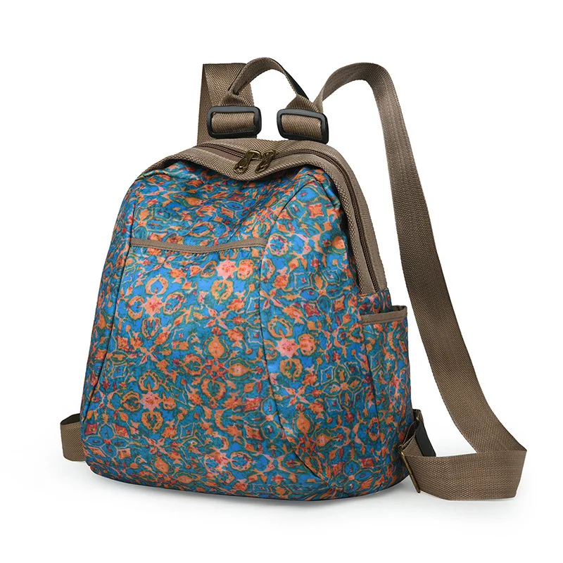 Ransel Santai untuk Wanita Tas Bahu Ransel Perjalanan Modis Tas Sekolah Ringan Serbaguna Tas Desainer Mochila