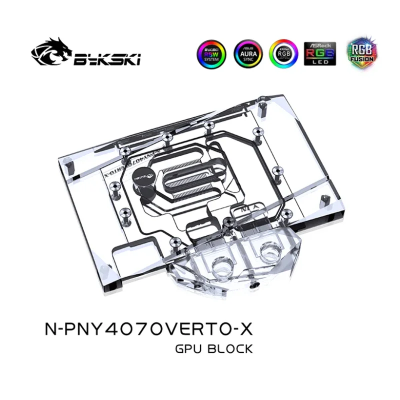 Imagem -04 - Bykski N-pny4070verto-x 4070 Refrigerador de Água Pny Rtx4070 Gpu Waterblock Verto 12gb Radiador para Jogos 5v Argb Sync