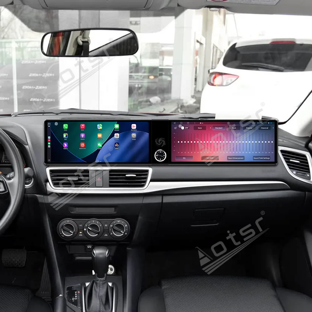 Dual 12.3 inch auto carplay Android 13.0 For Mazda Axela 2014 - 2019 Car Radio Multimedia Player GPS Stereo WIFI touch Head Unit