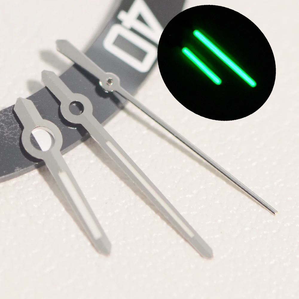 مشاهدة الأيدي 8 مللي متر 12 مللي متر 12.5 مللي متر الأخضر مضيئة المحار نمط الإبر مؤشر الذهب رمادي فضي ارتفع لحركة NH35 NH34 NH36 4R 7S #1