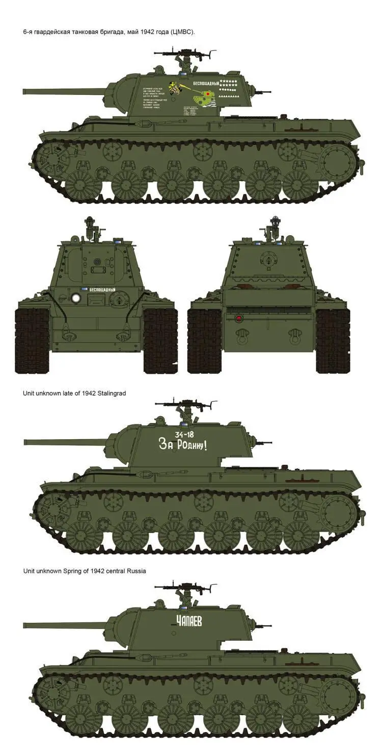 RYEFIELD MODEL RFM RM-5041 1/35 Scale KV-1 Model 1942 Simplified Turret w/workable track links model Kit