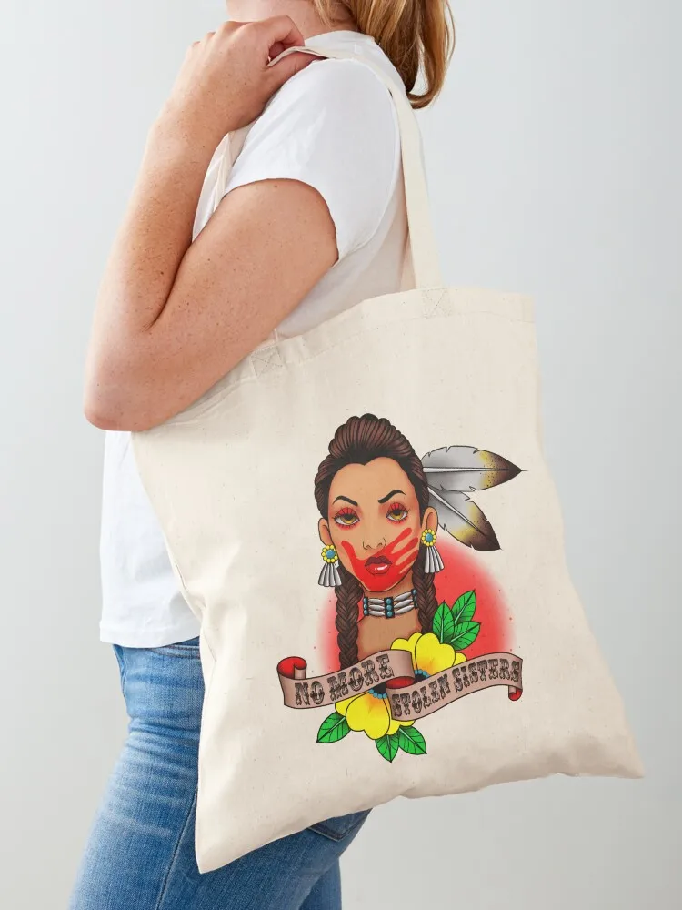 No More Stolen Sisters Tote Bag female bag custom tote bag shopper women canvas tote women