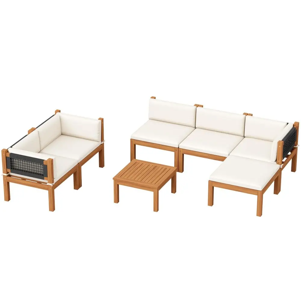 

Moccha Outdoor Daybed, Wicker Loveseat Sofa Set with 4Postion Adjustable Backrest, Storage Ottoman, Cushions, Rattan Double Bed