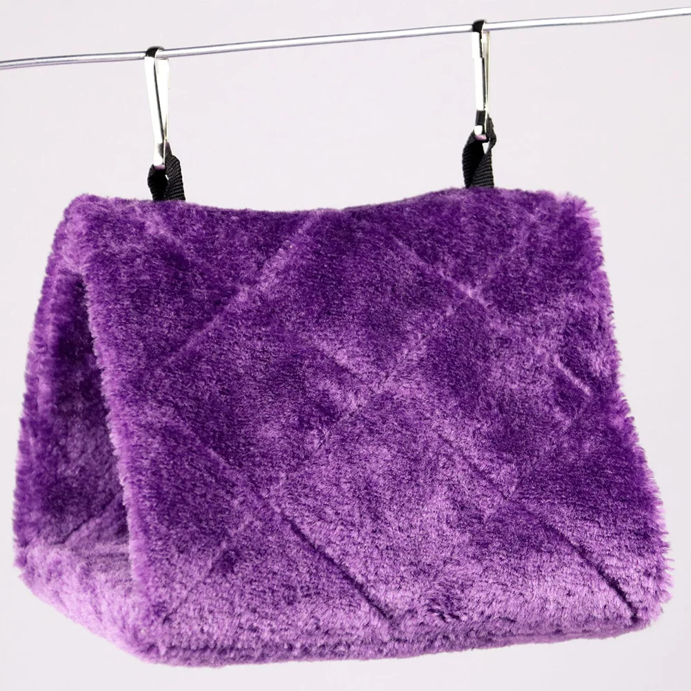 

Climbing Bed for Parrot Hanging Hammock Soft Comfortable Hut for Bird Rest Purple Size Parrot Hammock Pet Sleep Bed