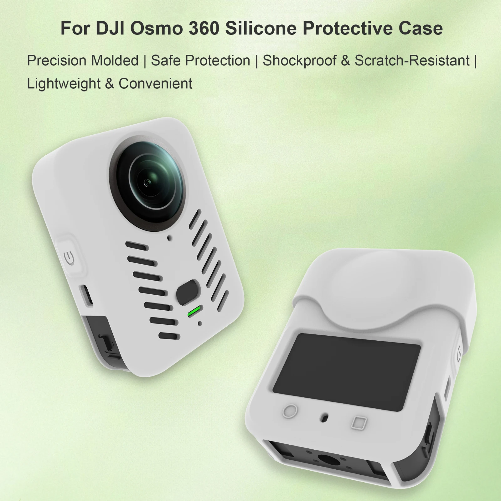 

for DJI Osmo 360 Soft Protective Case Battery Side Open All-Round Silicone Sleeve Case and Lens Cover Action Camera Accessory