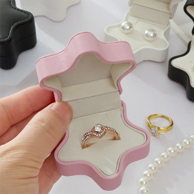 Portable Jewellery Box Mini Star Jewellery Storage Box Travel Compact Ring Valentine's Day Jewellery Packaging Display Case