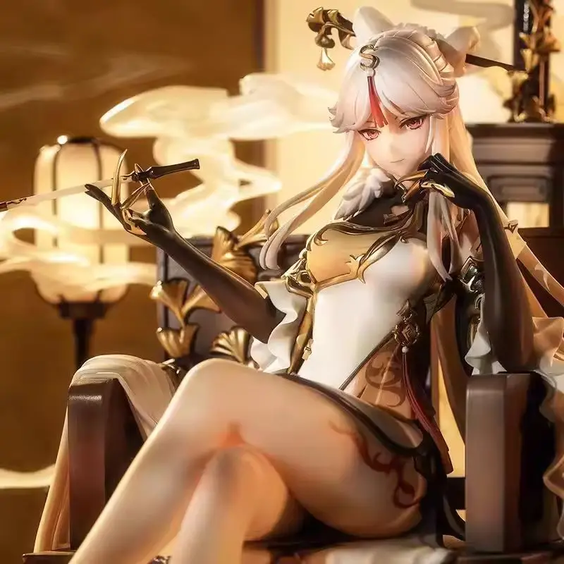 Genshin Impact 27cm personnage Ningguang figurine Cool Anime Figure à collectionner modèle poupée jouets garçon cadeau d'anniversaire décor à la maison