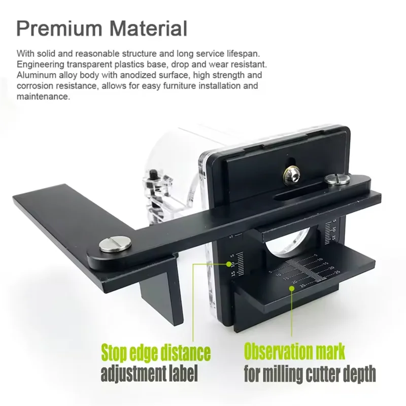 M11K-خزانة لآلة التشذيب 65 مم 2 في 1 قوس مشقوق قفل لوحة غير مرئية لكمة محدد خزانة الألومنيوم