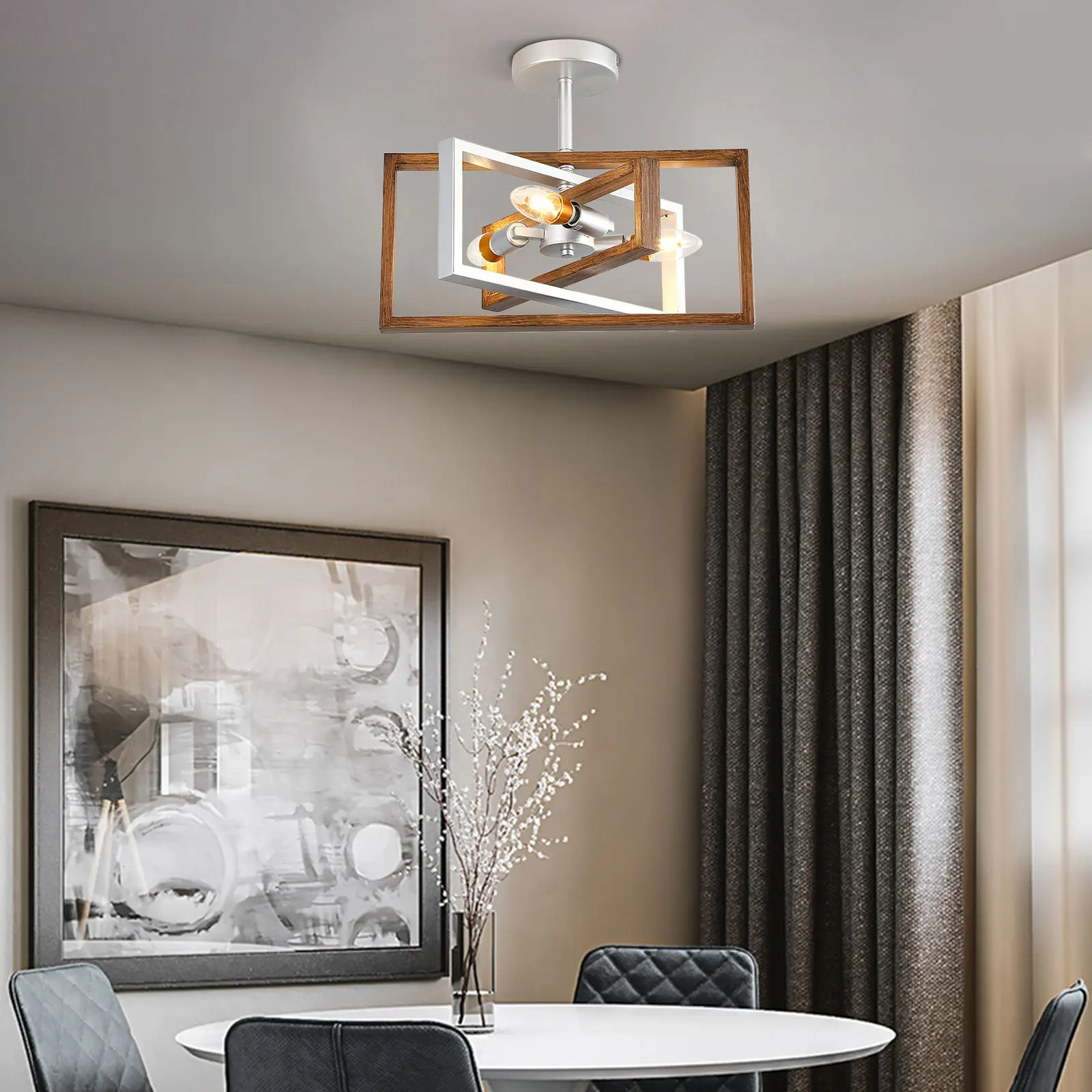 Lustre Rotatable Industrial Vintage, sala de jantar e sala