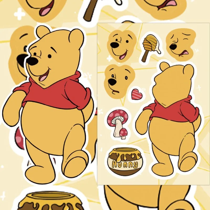 Winnie the Pooh Piglet Pig Cartoon Animation Creative DIY Puzzle Stickers Cute Phone Case Waterproof Decorative Stickers