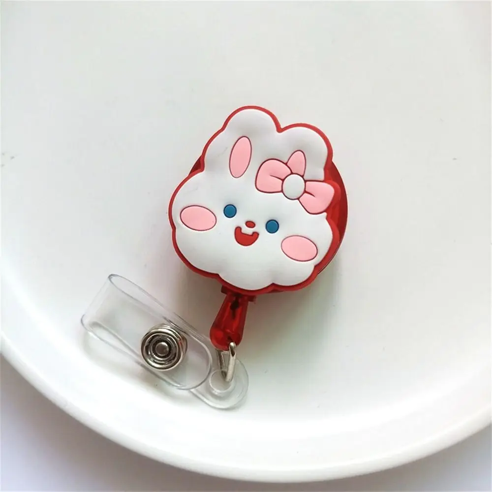 

Cartoon Animals Nurse Badge Reel Bear Rabbit Dinosaur Retractable Badge Holder Name Tag ID Card Easy Pull Buckle Doctor Students