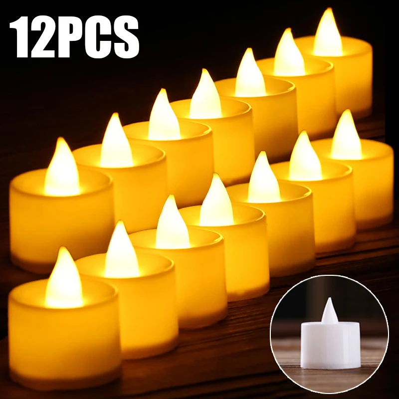 LED Flameless Candle Lights Battery Powered Colorful Tealight for Home Birthday Wedding Party Decor Romantic Candles Light Lamps