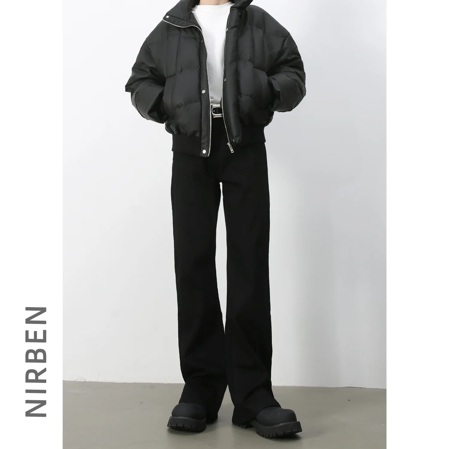 Denim Korean Version Of Minimalist Style Solid Color Versatile Basic Micro-pull Casual Jeans Men's Loose Trousers