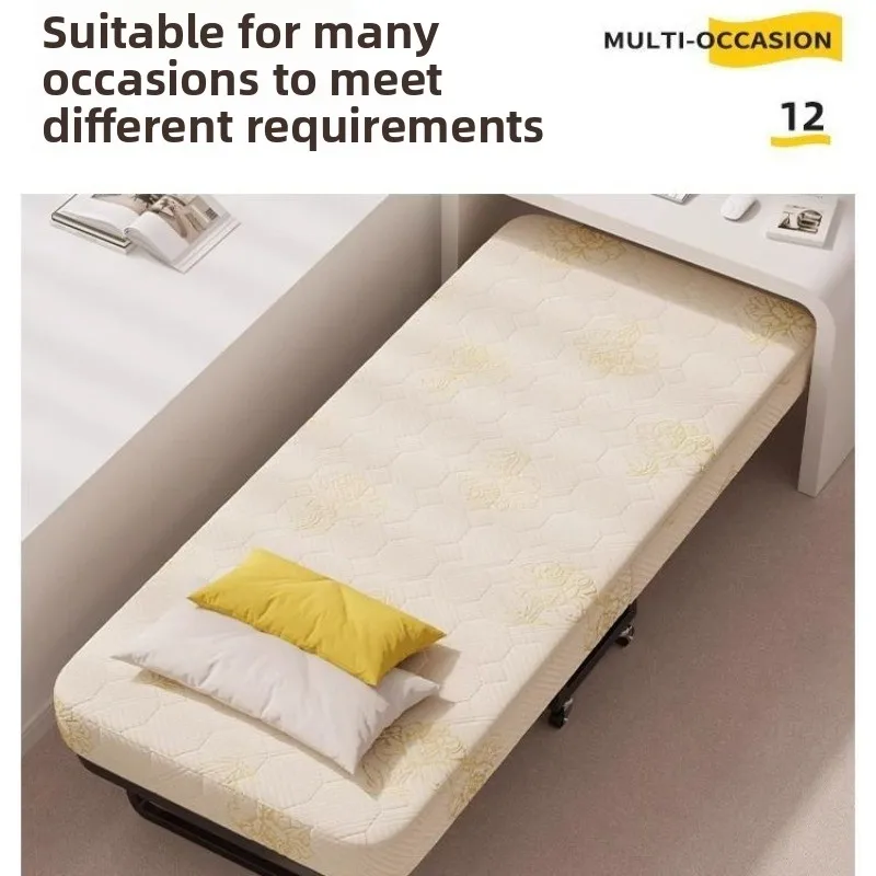 Super thick folding bed, home hotel temporary extra bed, office lunch break, no installation of nap device
