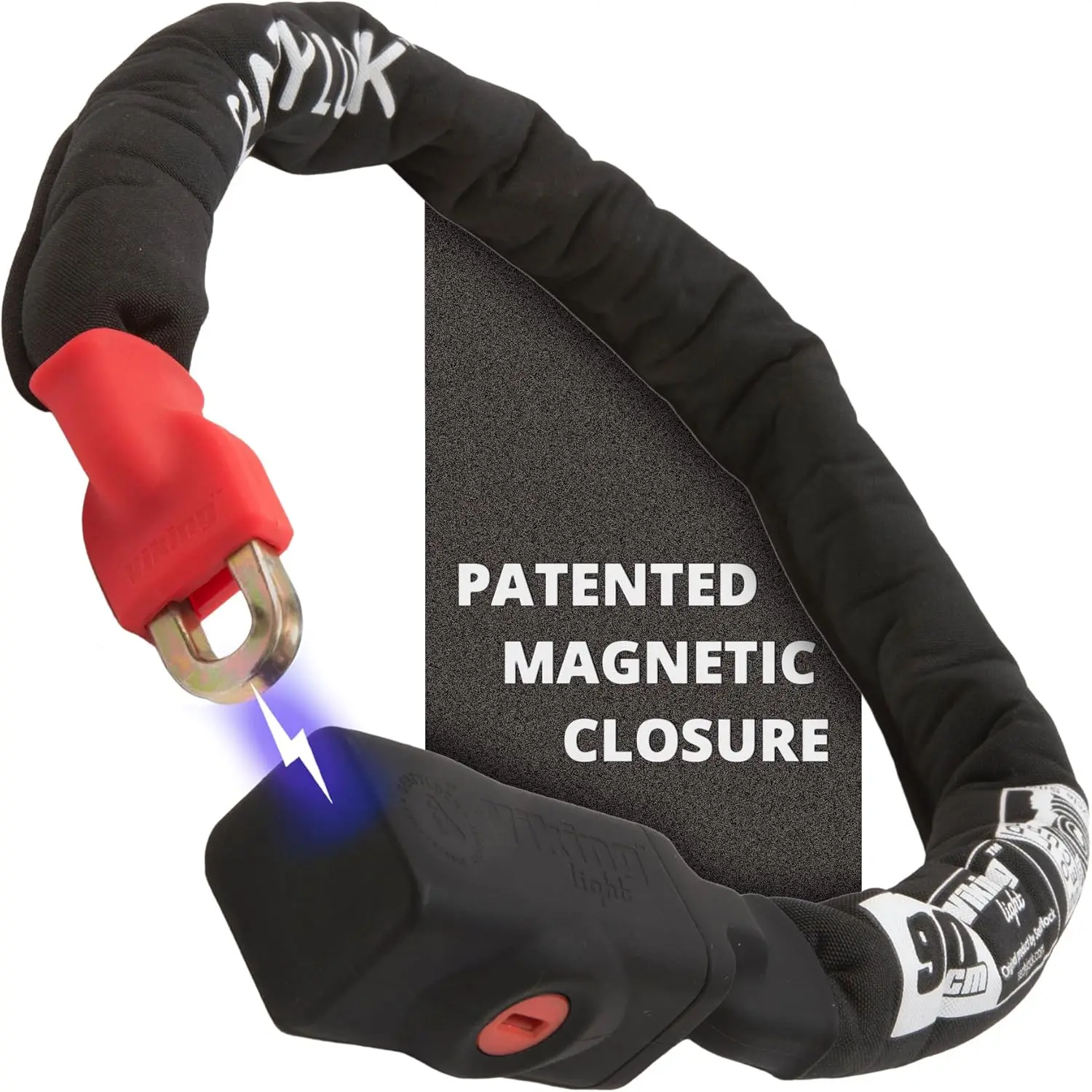 

Heavy Duty Anti-Theft Bike Chain Lock with Magnetic Closure, 35.5 Inch, Silver Rated Security