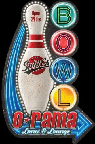 Bowl O Rama Classic Embossed Die Cut Game Room Cave Wall Décor Metal Tin Sign