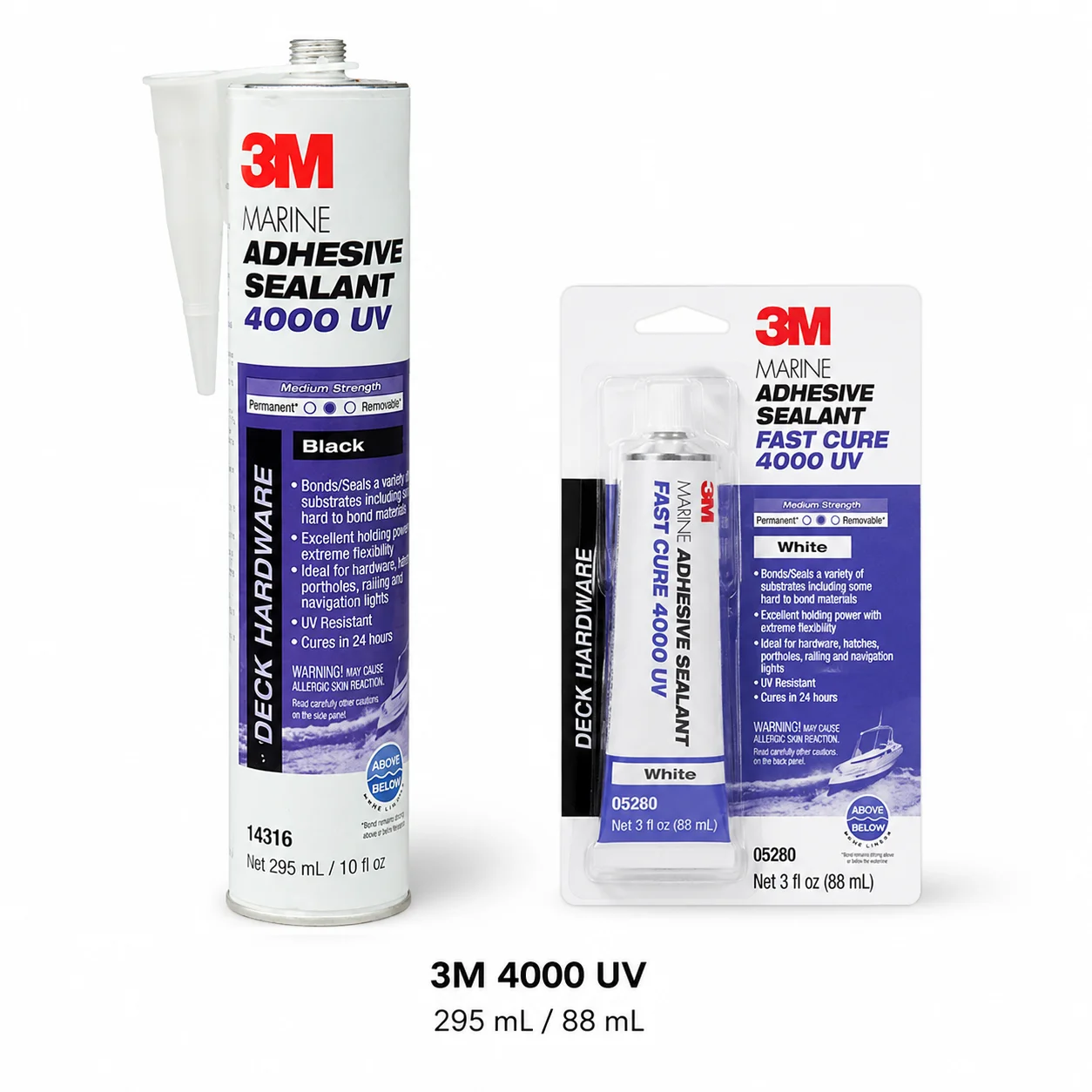 Original 3M 4000 UV Fast Cure Marine Adhesive Sealant UV Resistant Waterproof for Boat Deck Fittings Thru Hull