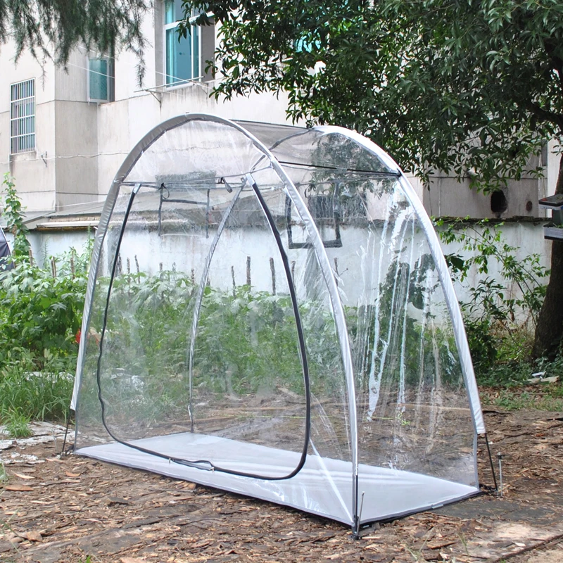 Large Plant Growing Tent Transparent PVC Flower Sun Room Sunshine Leisure House Single Person Outdoor Camping Cover Gezebo