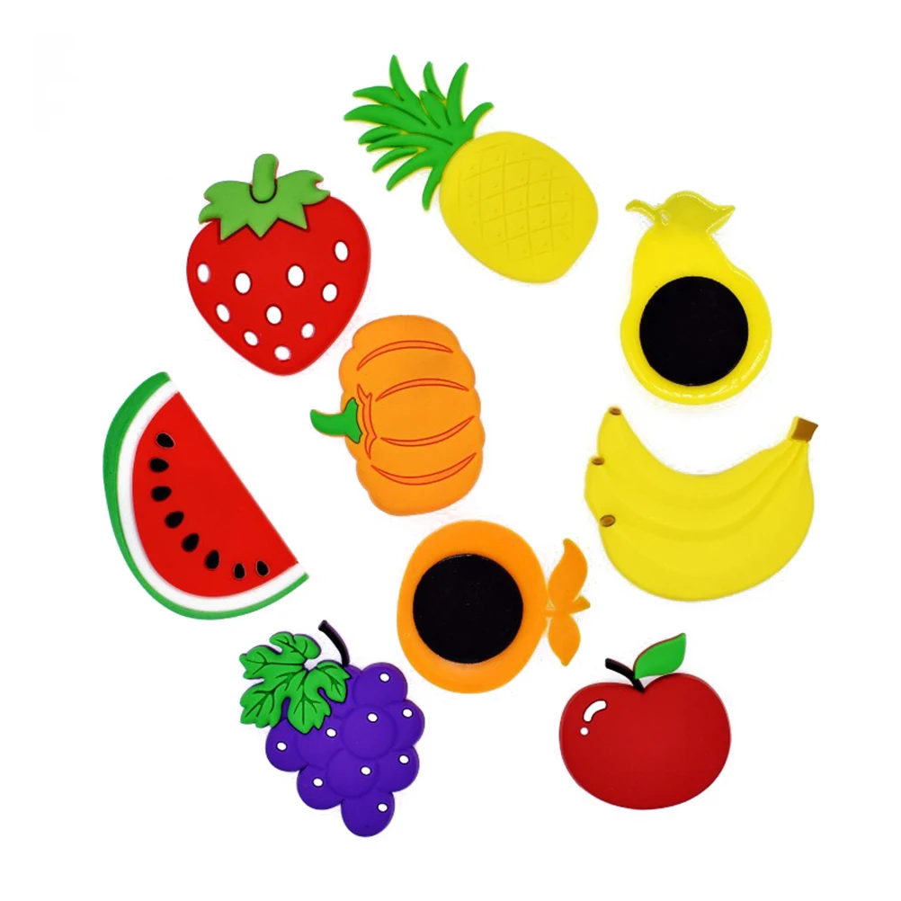 

10 Pcs Fruit Fridge Magnet Magnets Food Refrigerator Cartoon Magnetic Stickers Toddler Cute Child