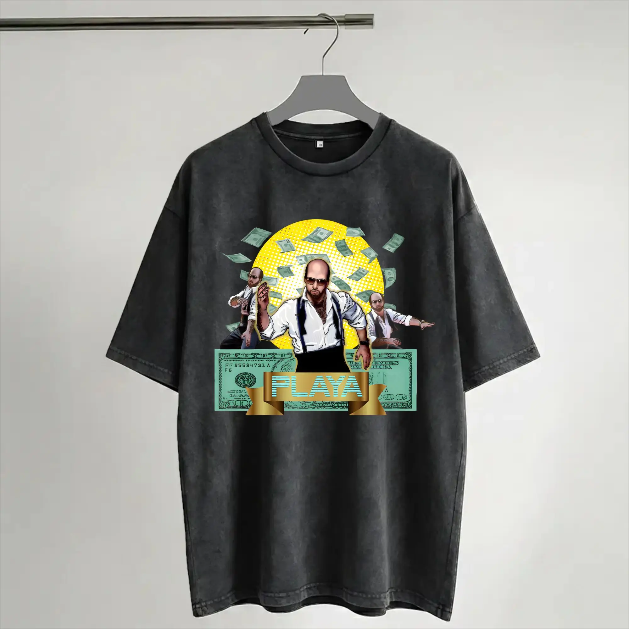 2026 Les Grossman Tropic Thunder Movie Washed Shirt Outfit Oversize T-Shirts  for Men Women Tee