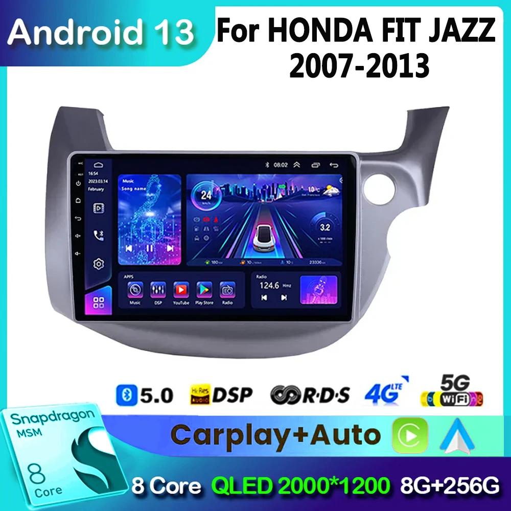 

2Din 4G Android 13 WiFi DSP CarPlay Car Stereo Radio Multimedia Video Player for HONDA FIT JAZZ 2007-2014 Navigation GPS