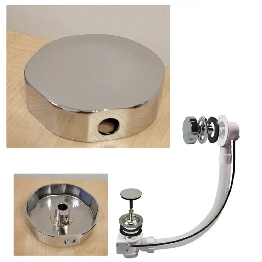 74mm Bathtub Rotating Control Knob In Brass With Chrome Finish For Overflow Prevention And Daily Use Reliability