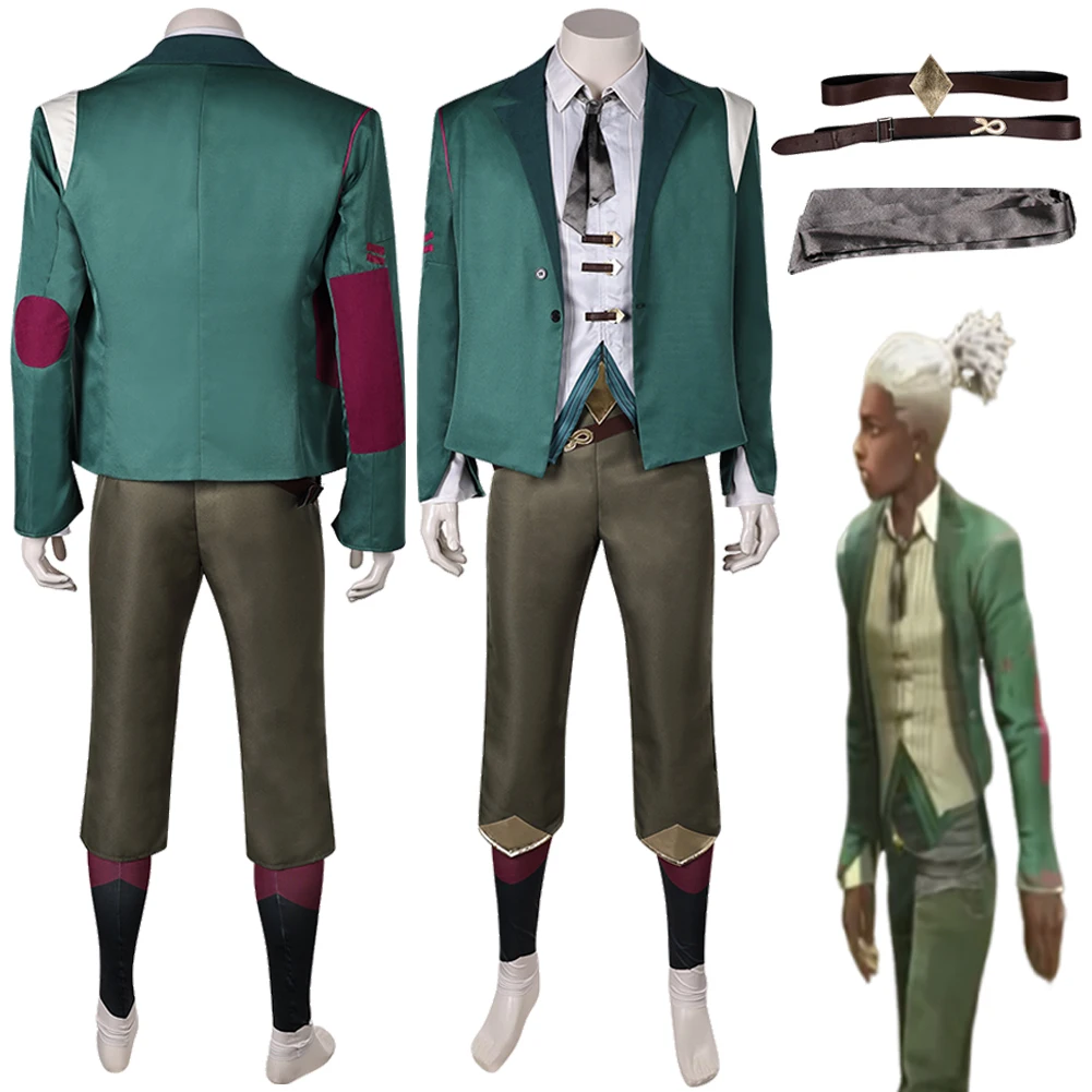 Fancy Dress Arcane Ekko Cosplay For Women Green Suits 2024 Game LoL TV 2 Costume Disguise Adult Man Roleplay Fantasia Outfits