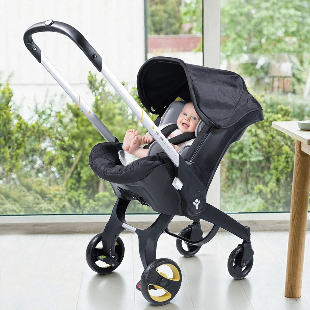 Portable two-way baby stroller, foldable newborn stroller, lightweight outdoor travel stroller, suitable for 0-3 years old