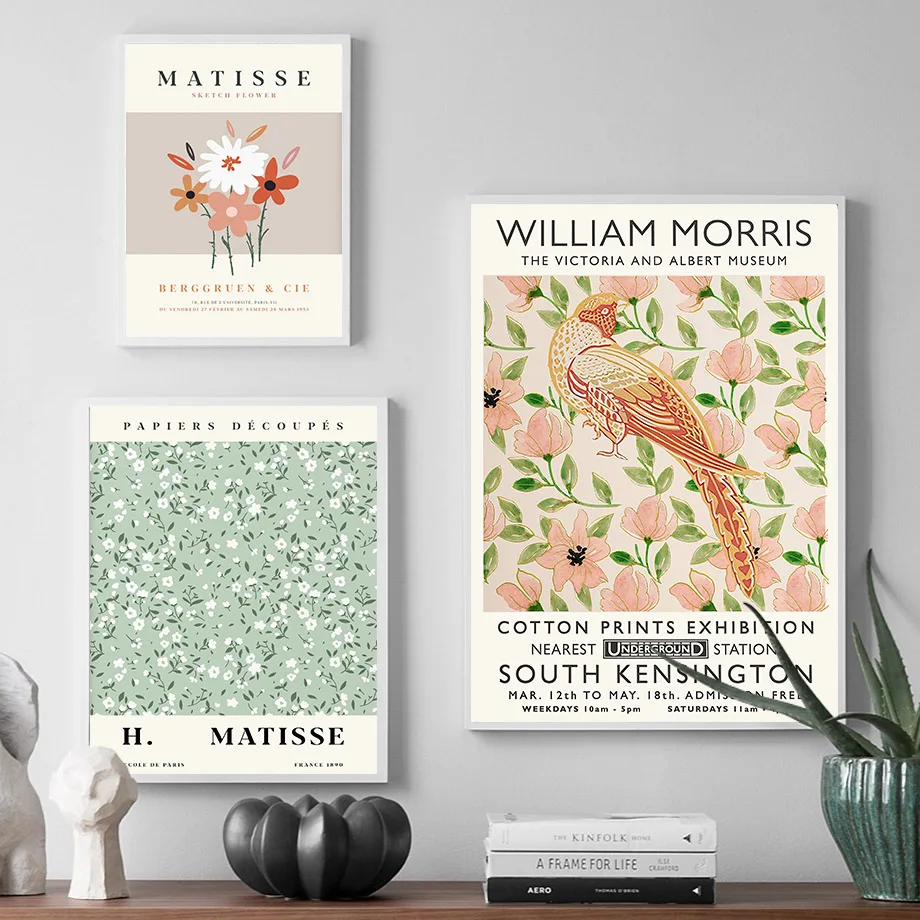 William Morris Matisse Abstract Flower Birds Modern Art Canvas Painting Nordic Posters And Prints Wall Pictures For  Home Decor