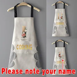 Personalized Kitchen Aprons for Woman Men Grill Apron with Pockets Waiter Hand-Wiping Work Apron Custom Name Studios Uniform