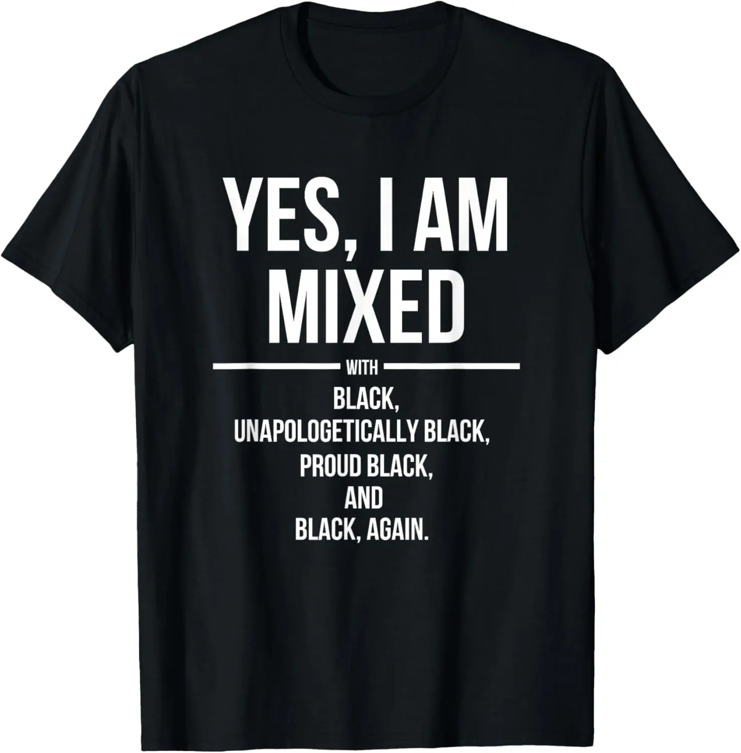 Oui, je suis mélangé avec noir fier mois de l'histoire des noirs T-Shirt Femme Camisetas Mujer t-shirts pour femmes Harajuku