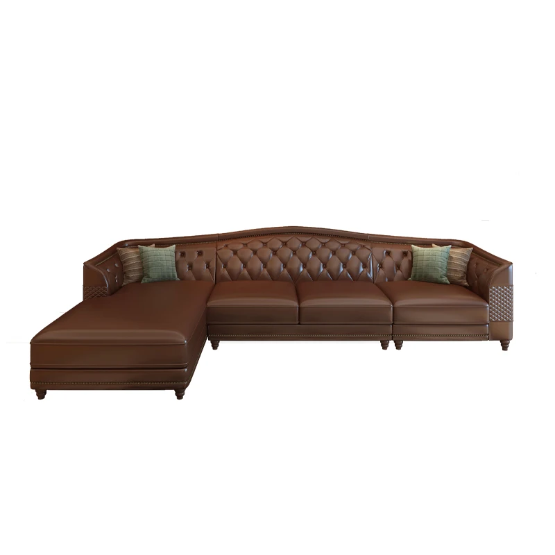 

Американский кожаный диван в стиле ретро для квартиры, гостиной