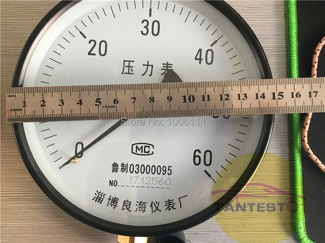 0-60MPA Pressure Gauge For S60H Diesel Injector Nozzle Tester, Common Rail  Tester Tool