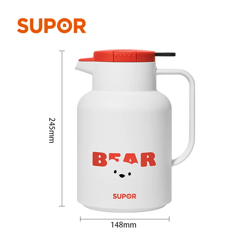 SUPOR Insulation Kettle Household Long Term Insulation Thermos Bottle Large Capacity Glass Inner Leakproof Insulation Water Pot