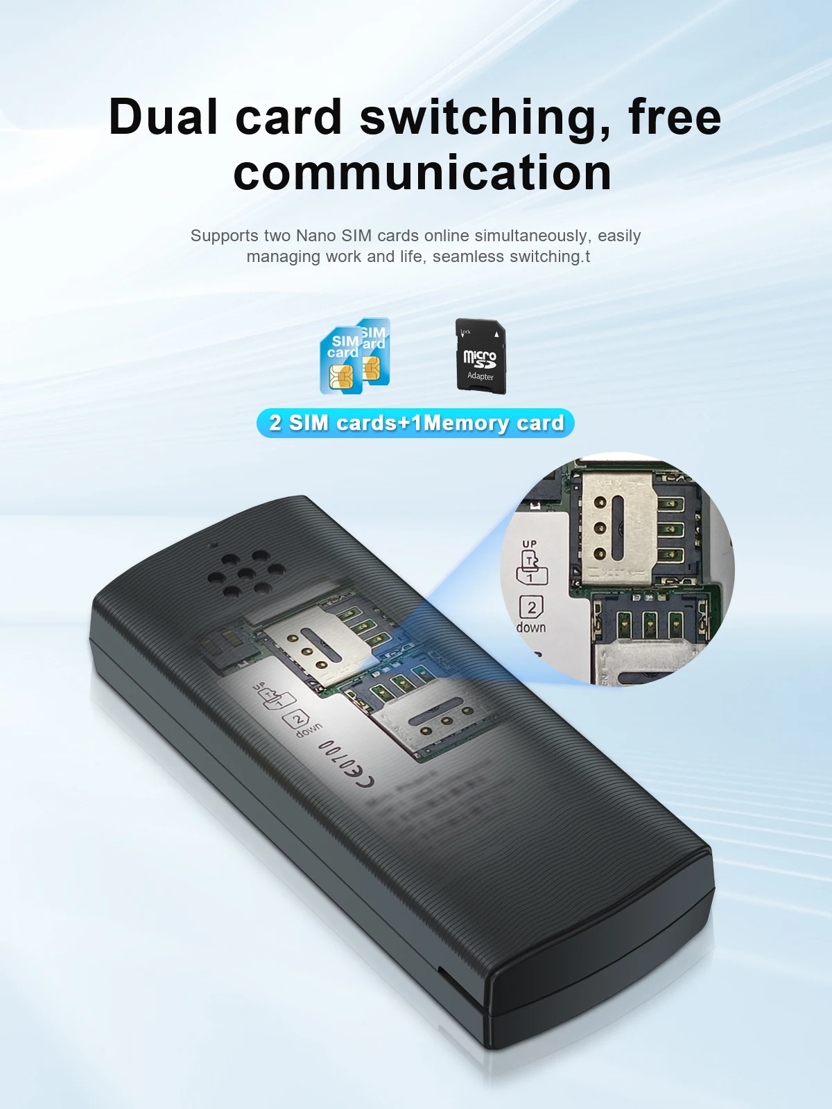 SERVO BM150 Dual SIM Mini Mobile Phone Magic Voice Bluetooth Dialer Speed Dial Call Recording Little Mobile Cellphone for Backup