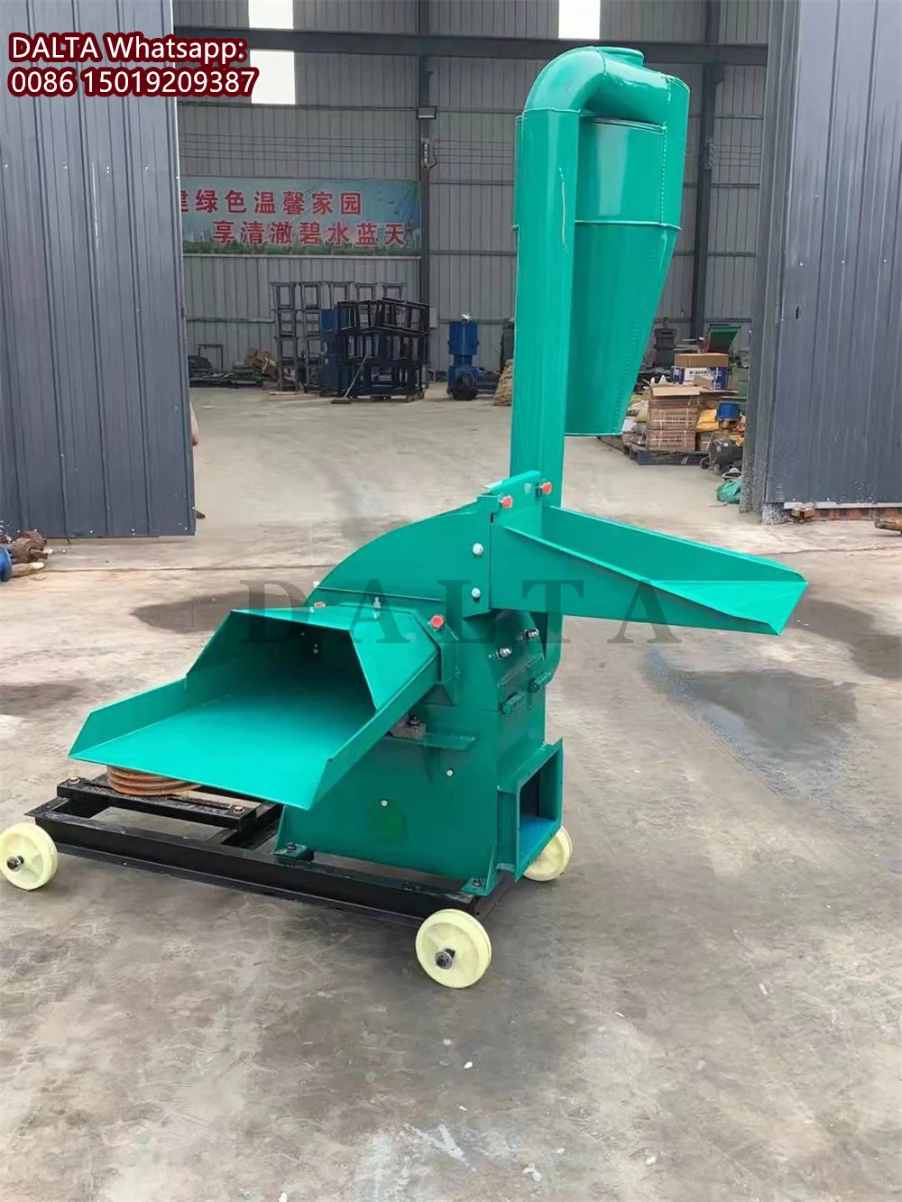 Double Inlet 11kw Corn Rice Husk Maize Grinding Machine Hammer Mill 500-1000KG/H Poultry Livestock Animal Feed Grinder Crusher