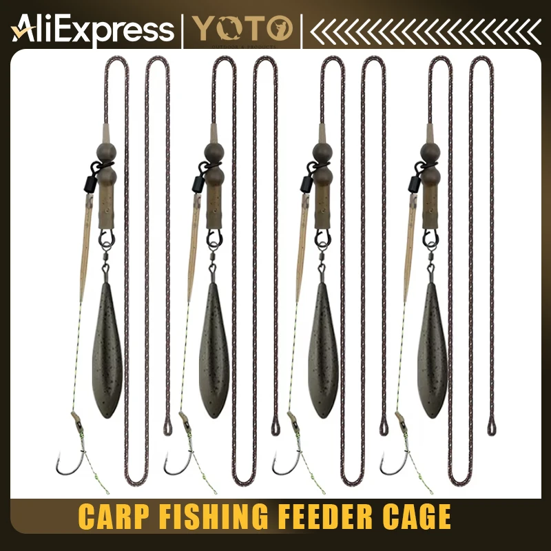 YOTO Euro Carp Fishing Helicopter Willow Lead Rig Kit (40g-120g) - مضاد للتمزق سريع التغيير مع حماية من الرصاص المفقود