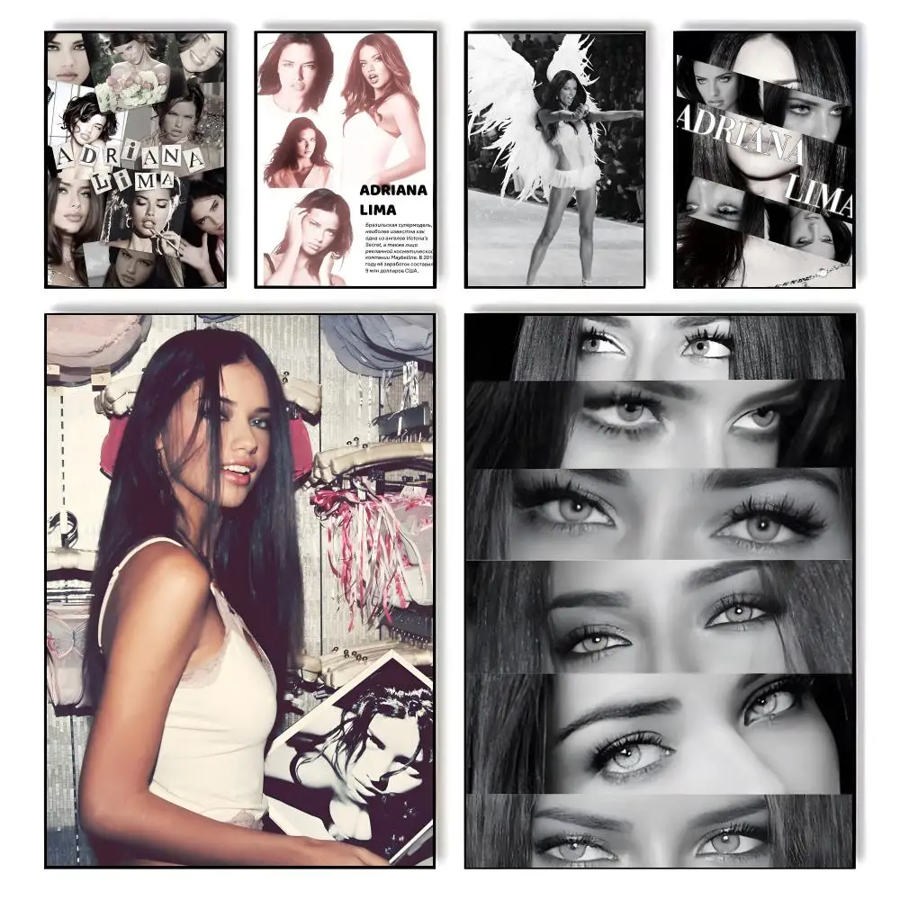 Glam A-Adriana LimaS Poster, selbstklebendes, stilvolles Kunstdruck-Poster für die Wanddekoration zu Hause
