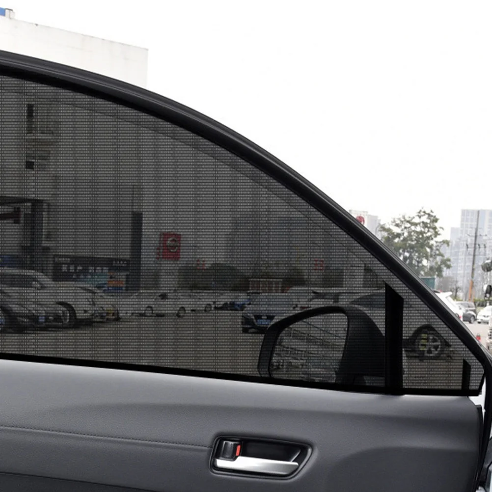 

1Set Car Sun Shade Window Screen Mesh Anti-Uv Mosquito Net Easy Install for Pets Back Seat Side Window Protect