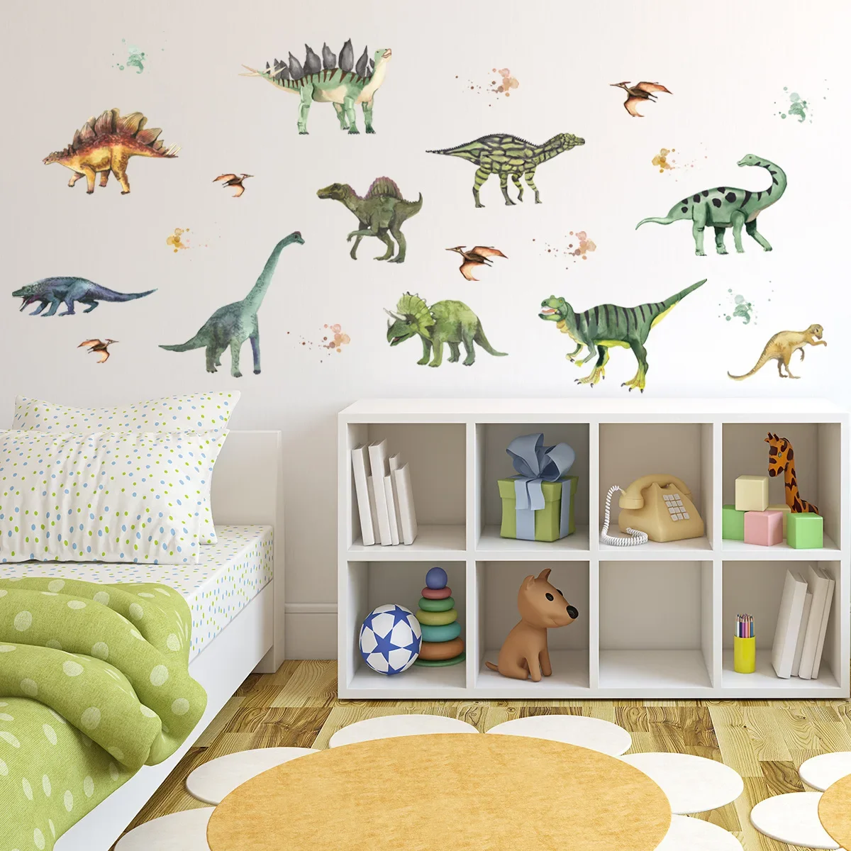 Cartoon Dinosaur Wall Stickers, Animal Paste, DIY Children's Room, Living Room, Bedroom, Kindergarten, 2024