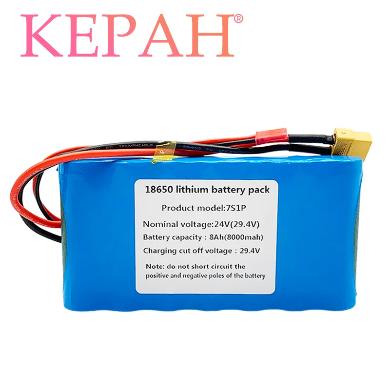 24V 7S1P 29V 8000mAh 7S 1P akumulator litowo-jonowy nadaje siฤ do skutera rowerowego z wbudowanym BMS i ลadowarkฤ