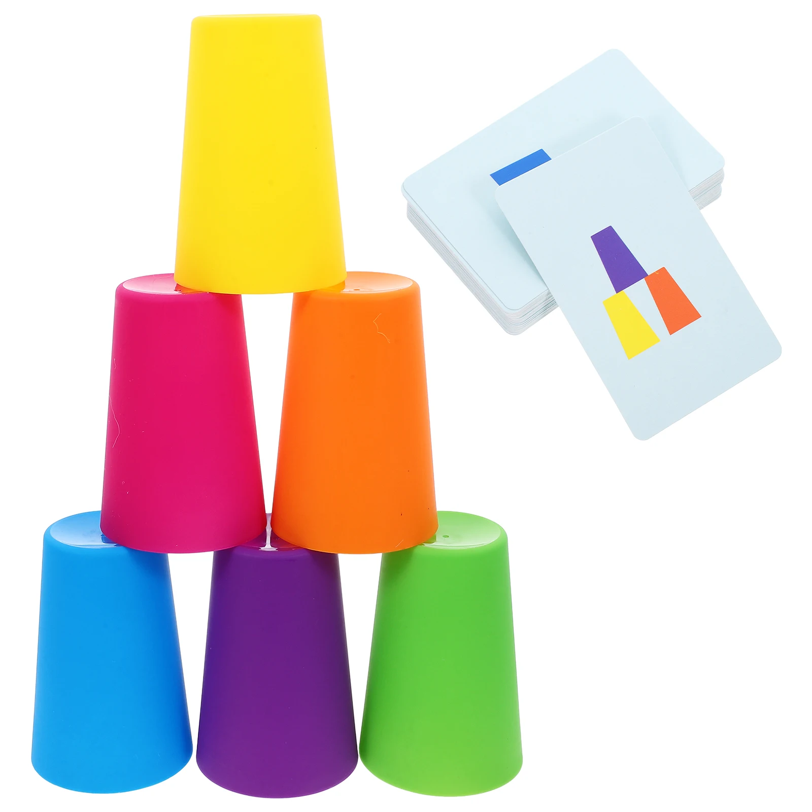 1 set Baby Stack Cups Kids Stacking Toddler Cup Set Indoor Outdoor Games Hand-Eye