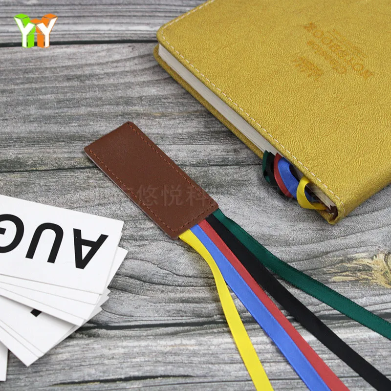 Leather Ribbon Bookmarks Page Break Binder Marker Labels Book Reading Page Breakers Leather Ribbon Bookmarks Gifts for Readers