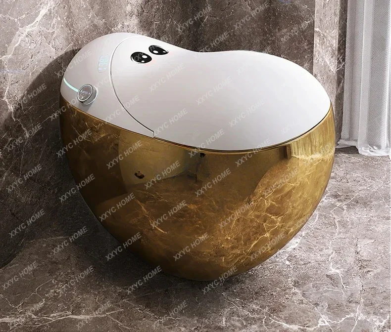 Golden cute monkey smart toilet automatic ceramic water tank integrated without water pressure