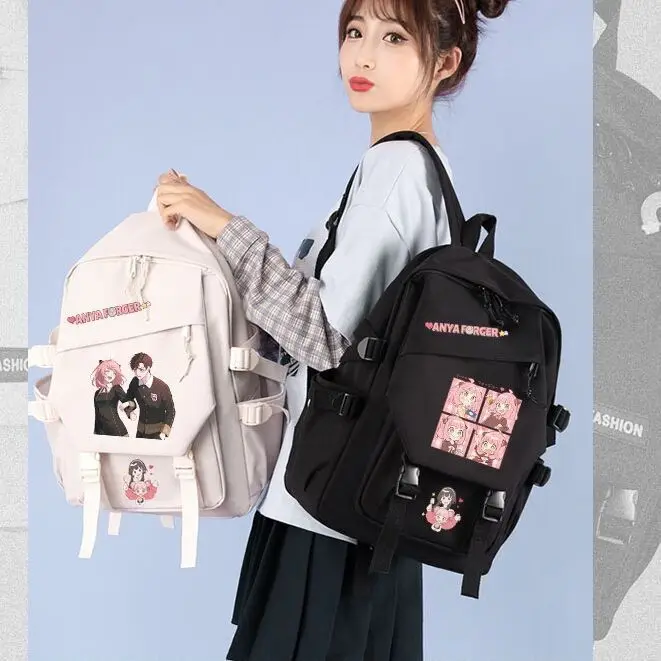Spy X Family Anime Aniya Merchandise Backpack For Students Middle School Niche High-Value Double Shoulder Bag Ani