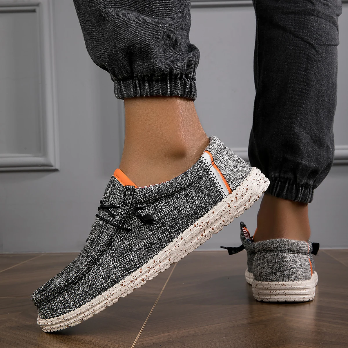 Unisex Outdoor Freizeitschuhe Leichte Slip-On Schuhe mit Weicher Sohle für Alle Jahreszeiten Tägliches Tragen Große Größen Morgen-Laufschuhe – Detail 7