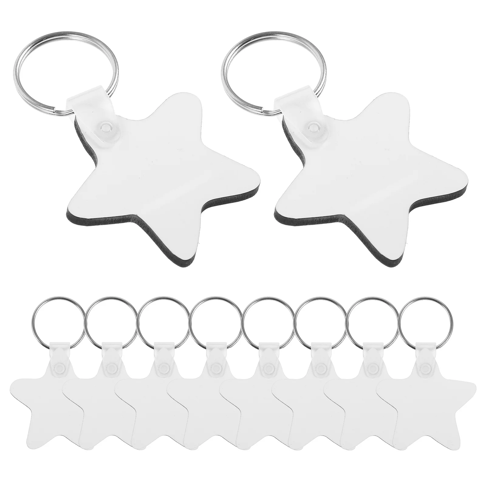 10Pcs Sublimation Keychain Blanks DIY Craft Supplies Printable Tags for Gifts Custom Jewelry Making Handmade Personalized Items