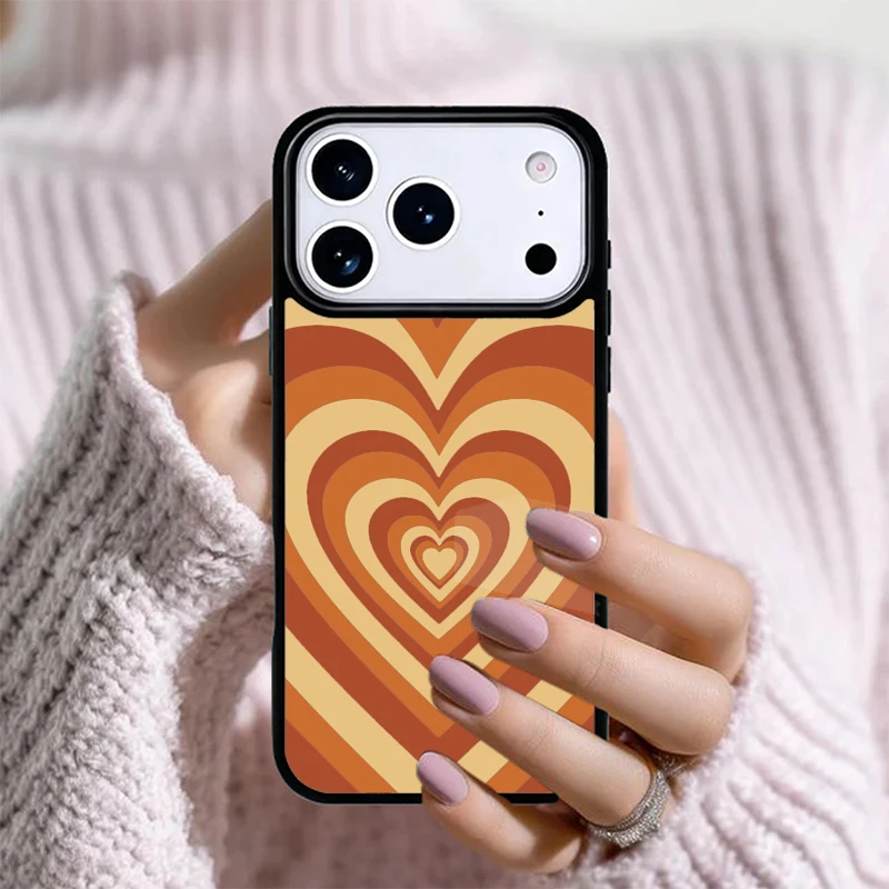 

12 color latte hearts soft Phone Case for iPhone 17 air 16e 15 14 13 Pro Max 12 11 X XR XS SE2020 6 8 7 Plus Cover﻿﻿﻿﻿